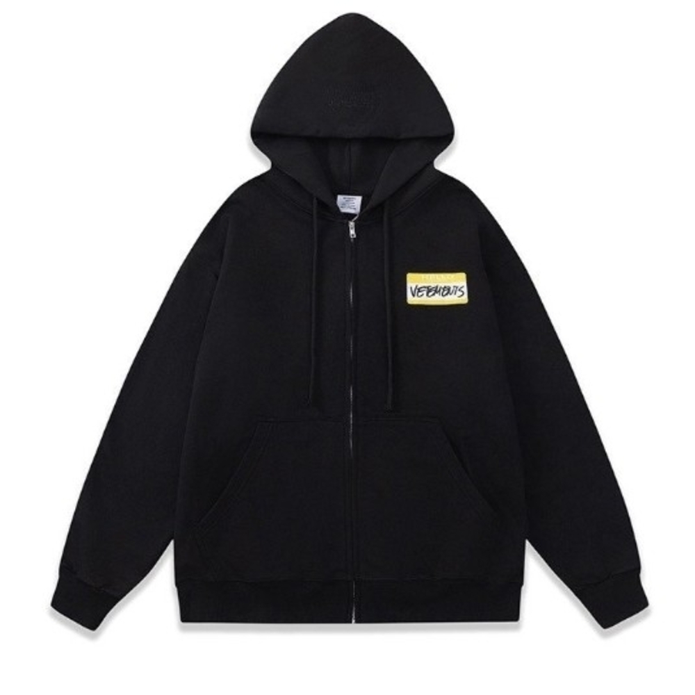 Vetements Black Embroidered Logo Sweatshirt